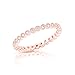 Rose Gold Tone Sterling Silver Simulated Diamond Stackable Eternity Ring - Size 7
