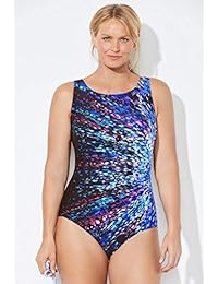 Trajes de baño para todas las damaes de talla grande resistente al cloro traje de baño de cuello alto