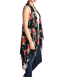 Triple9shop suéter tipo cardigan, chaleco asimétrico abierto para mujer