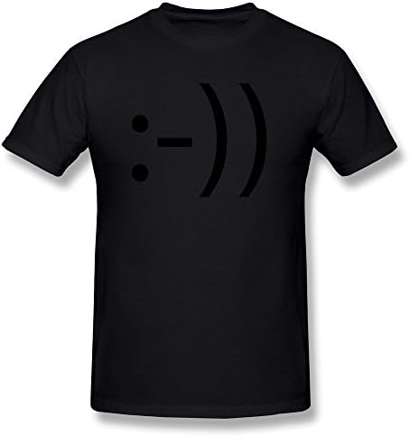 AJLNA Men's Laughing Icon T-Shirt X-Large Black