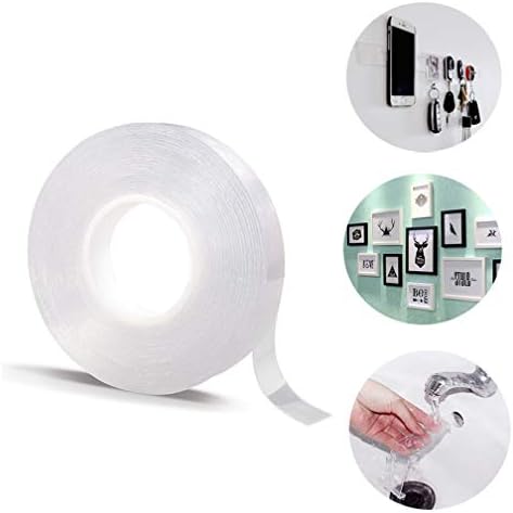 Wellbuy Gel mat Tape, Transparent Double-Side Tape Multifunction Nano No-Trace Movable Washable Reusable Tape for Paste Photos and Posters, fix Carpet mats, Paste Items etc（9.85 FT/3M）