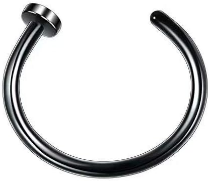 10pcs Surgical Steel Rhinestone Flower Nose Ring Hoop Women's Body Piercing Jewelry