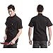 WAIWAIZUI Chef Jackets Waiter Coat Short Sleeves Underarm Mesh Size L (Label:XXL) Black