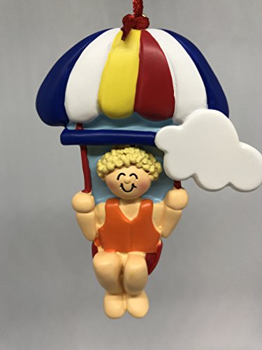 Personalized Male Blonde Parasailing Boy Christmas Ornament 2018 Free Personalization
