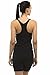 Private Island Women UPF50+ Skinny Beach Board Shorts Swim Hot Pants Rash Guard (M, Black-YSP)