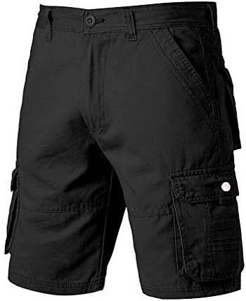YKARITIANNA Men's Fashion Casual Cotton Pocket Solid Outdoors Work Trouser Cargo Short Pants