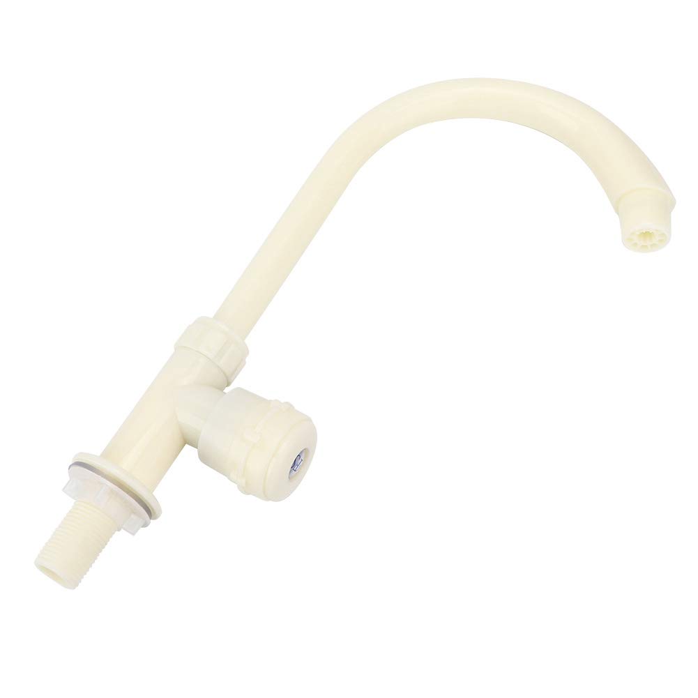 Home Sink Water Faucet G1/2in Plastic Single Cold Rotating Kitchen Bathroom Sink Water Faucet Vertical Water Tap