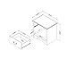 South Shore Aviron 1-Drawer Nightstand, Blueberry with Rope Handle 55.2 cm x 44.5 cm x 57.2 cm (D x W x H)