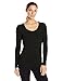 32 Degrees Heat by Weatherproof Womens Thermal Scoop Neck Shirts & Tops Black M