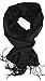 SethRoberts-Solid Color Cashmere Feel Men's Winter Scarf (Black)