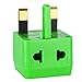 USA to UK Plug Adapter by Yubi Power 2 in 1 Universal Travel Adapter with 2 Universal Outlets - Green 2 Pack - Type G for United Kingdom, England, Hong Kong, Ireland, Scotland, and more