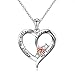 Sterling Silver Always My Sister Forever My Friend Love Heart Necklace, 18