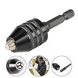 1/4'' Keyless Drill Chuck Adapter Conversion Hex Shank Drill Kit Bits Quick Change Impact Driver for Drill Press