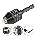 1/4'' Keyless Drill Chuck Adapter Conversion Hex Shank Drill Kit Bits Quick Change Impact Driver for Drill Press