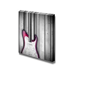 Canvas Prints Wall Art - Background with Electric Guitar for a Music Shop | Modern Wall Decor/Home Decoration Stretched Gallery Canvas Wrap Giclee Print. Ready to Hang - 12" x 12"