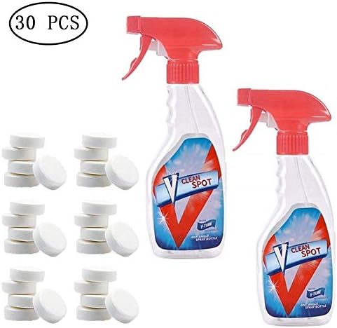 Multi Functional Effervescent Spray Cleaner Stain Remover Set With Bottle All Purpose Home Cleaning Laudry Stain Remover (2 bottle+30pcs)