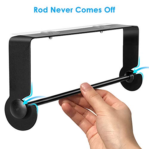 Nieifi Paper Towel Holder under Cabinet Wall Mounted Rustroof for Kitchen Adhesive No Drilling Black