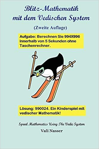 Blitz Mathematik Mit Dem Vedischen System Amazon De Nasser Vali Bucher Blitz Mathematik Mit Dem Vedischen System Amazon De Nasser Vali Bucher