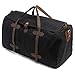 S-ZONE Waterproof Waxed Canvas Leather Trim Travel Tote Duffel Handbag Weekend Bag
