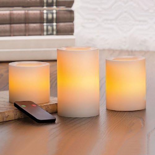 Inglow Flameless Pillar Candle 3", 4" Cream