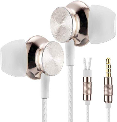Earphones, Betron BS10 in Ear Headphone, Noise Isolating Earbuds, Powerful Bass Sound, 3.5mm Jack Compatible with iPhone, iPad, Samsung, Nokia, HTC, Mp3 Players etc (Gold)