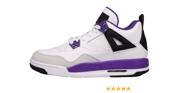 Amazon.com: Nike Niña Air Jordan 4 IV Retro GS, color blanco ultra violet  Youth 3 487724 – 108, Blanco, 7 M US grande niño : Ropa, Zapatos y Joyería
