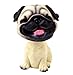 OZUKO Pug Bobblehead Mini Puppy Dog Figurine Car Dashboard Decoration Nodding Shaking Head Toys for Kids Room (Laugh Dog)