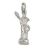 SilberDream Charm statue of Liberty, 925 Sterling Silver Charms Pendant with Lobster Clasp for Charms Bracelet, Necklace or Charms Carrier FC3026