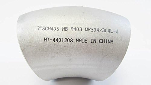 KENZEN TETSU SCH40S 3" Schedule 40S S/S 45 Degree Weld Elbow WP304/304L-W