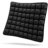 SUNFICON Air Cushion Inflatable Chair Air Seat Cushion Car Portable Breathable Comfort Cushion Office Wheelchair Pad Orthopedics Pain Pressure Relief Cushion Camping Seat Mat 18 x 16 x1 in Black
