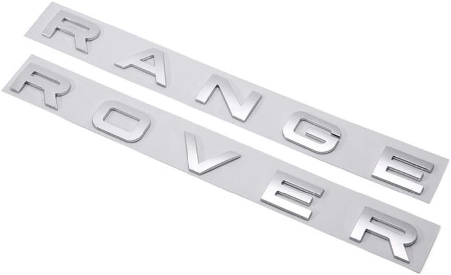 ABS Emblem Car Styling Hood Trunk Letters Logo Badge Sticker For RANGE ROVER(Matte Silver)
