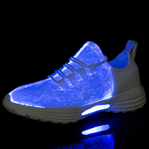 Lxso Fiber Optic LED Light Up Shoes for Women Men USB Charging