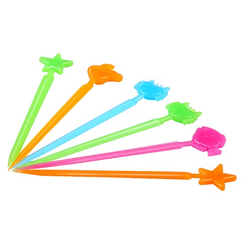 Animal Food Picks for Kids, Mini Bento Picks, Cute Cartoon Animal Fruit Food Toothpicks, Lunch Bento Box Picks Forks (66PCS)
