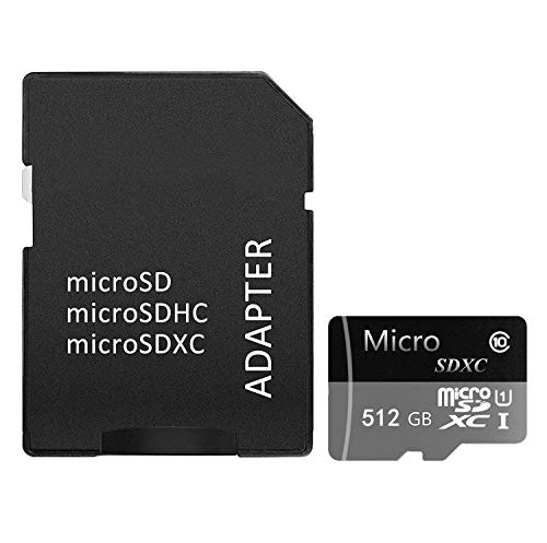 512GB Micro SD Card Class 10 Memory Card High Speed Micro SD SDXC Card with SD Adapter (512GB)