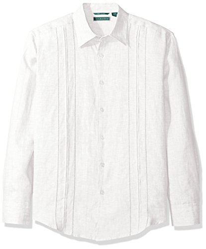 Cubavera men s long sleeve essential linen shirt, brigh…
