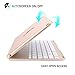 iPad Air 2 Keyboard Case, KVAGO Ultra Thin Alumium Hard Shell Case 7 colors Back-lit Wireless Bluetooth Keyboard Carrying Case for Apple iPad Air 2 Gen (Champagne Gold)