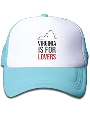 Virginia Is For Lovers Adjustable Nylon Hats Summer Hats For Kids One Size Fits Most