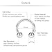 SCERRING 12PCS 10mm Mix Color Stainless Steel Nose Horseshoe Hoop Rings Eyebrow Lip Ear Tragus Septum Piercing Hanger Retainer 14G