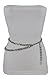 TrendyFashionJewelry TFJ Women Narrow Belt Hip High Waist Silver Metal Chunky Chain Strands XS S M