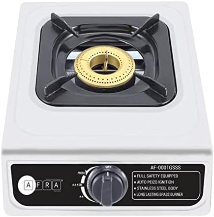 AFRA Single Burner Gas Stove, Compact Design, Cast Iron Burner