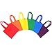 Shappy 24 Pack 6 Colors Party Gift Bags Favor Tote Bags Non-Woven Treat Bags with Handles for Christmas Party Favor Gifts, 8 by 8 Inches