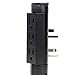 6-Outlet Swivel Surge Protector Wall Tap, Grounded Outlets, 2100 Joules, Black Finish,7792001