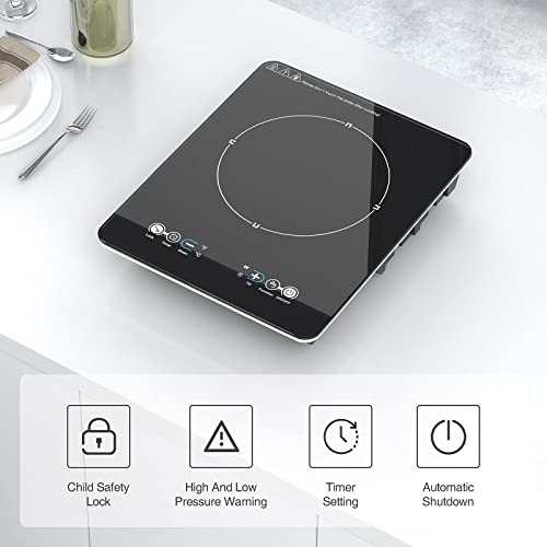 VBGK Portable Induction Cooktop With Ultra Thin Body, Low Noise Hot