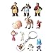 Masha and The Bear Party Supplies - Set of 10 Cake Toppers + Keychain - Cartoon Cake Décor for Kids - Original Comic Cartoon Birthday Décor - Great Party Favor for Toddlers