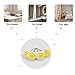 Flower Shower Curtain Hooks, Wimaha Plastic Shower Curtain Rings, Yellow Shower Hooks for Curtain, Peony Shower Curtain Hooks Rustproof Decorative, 12 Pack Shower Rings for Curtain in Bathroom