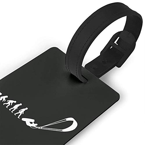 Luggage Tags Holders for Travel Luggage, Luggage Tags for Suitcases, Evolution of Kitesurfing Kite Plastic Luggage Tag PVC Travel Suitcase Labels ID Tag