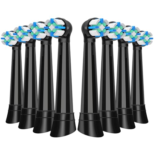 CALLYSONIC Heads Compatible with Oral B IO 2/3/4/5/6/7/8/9/10 Electric Brushes, Care for Your Teeth and Gums (12 Black/White)