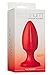 Doc Johnson Platinum Premium Silicone - The Rocket - Anal Toy with Suction Cup Base - Butt Plug - Red