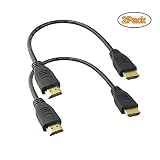 MMNNE 2Pack 8 inch HDMI Male to Male Cable,High-Speed HDMI HDTV Cable - Supports Ethernet, 3D,1.4V