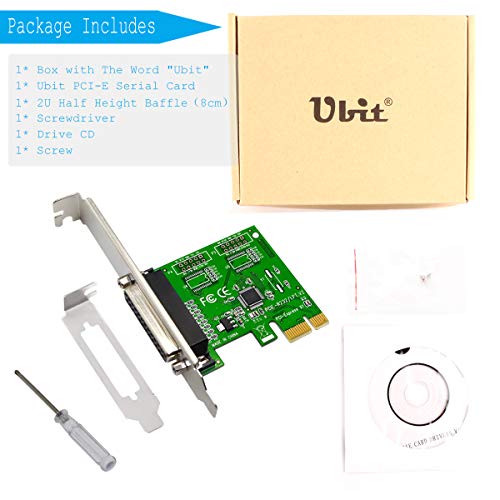 Ubit PCI Express to DB25 LPT Printer Card 25 pin Interface Card Express Dual Profile Parallel Adapter Card - SPP/EPP/ECP - 2X DB25 IEEE 1284 PCIe Parallel Card